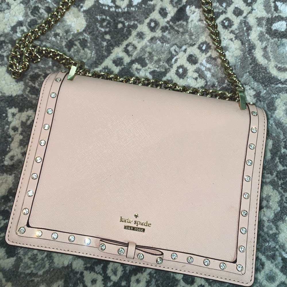 Kate Spade bag in light pink with rhinestones